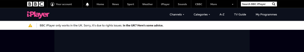 BBC iPlayer Proxy Error